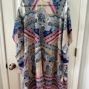 Multi colored Ruana/kimono top.